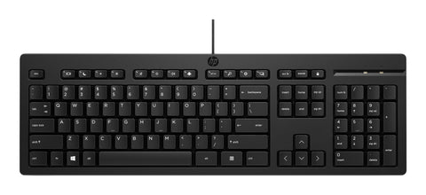 HP 125 Full-Size Wired USB Keyboard - Black