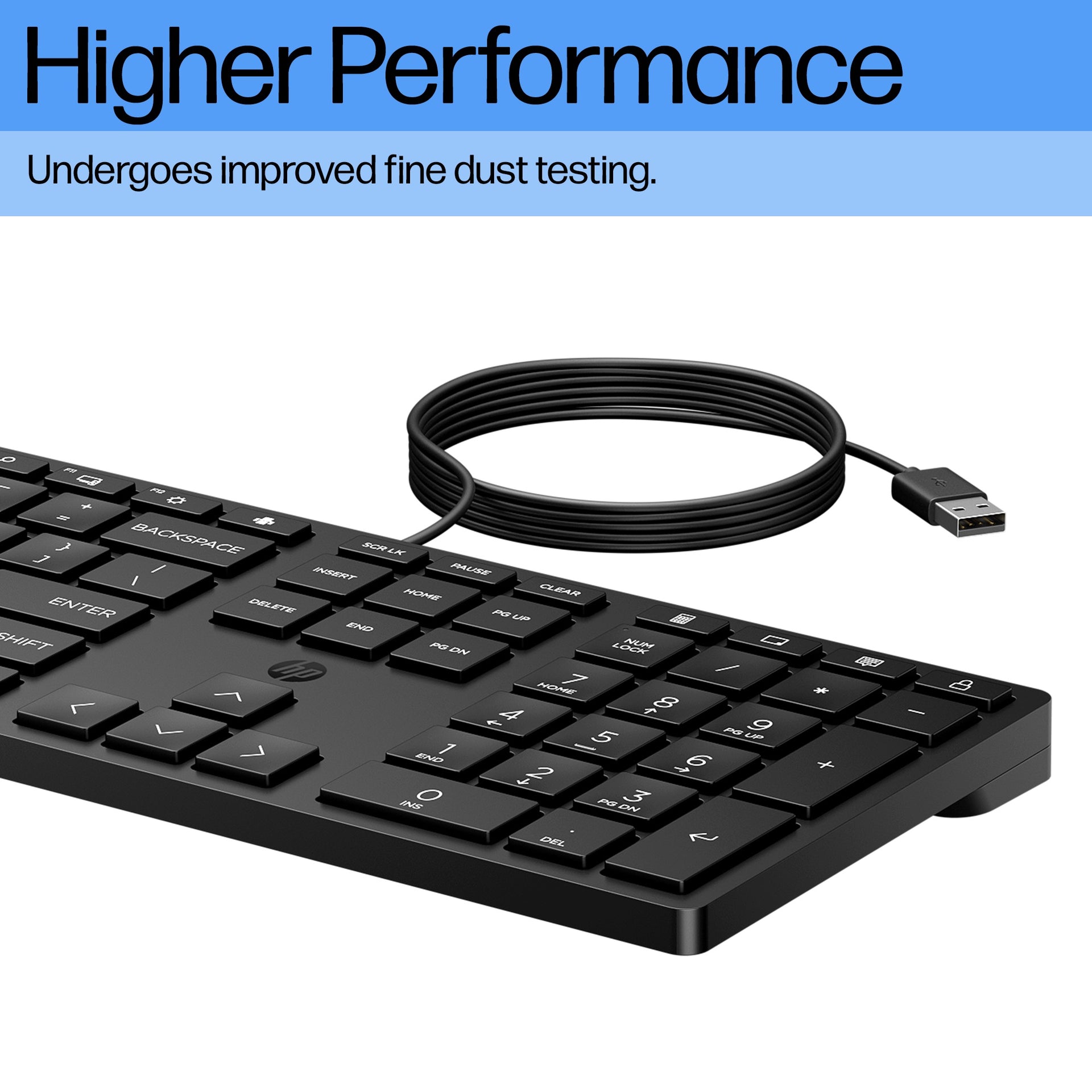 HP Wired Desktop 320K Keyboard - Compact, Durable, and Eco-Friendly - Image 7