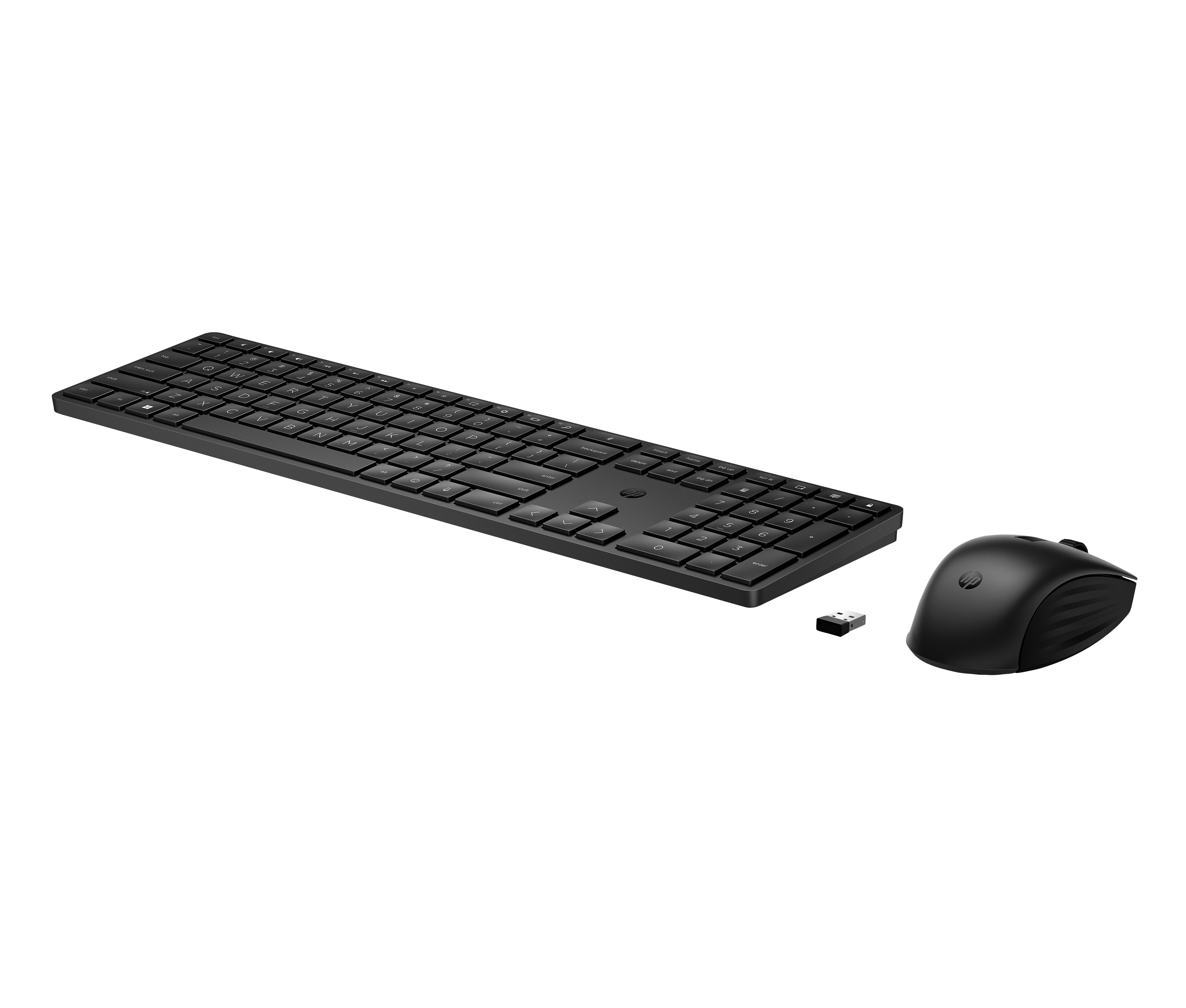 HP 655 Wireless Keyboard and Mouse Combo, Full Size, 4000 DPI, RF Wireless, Black