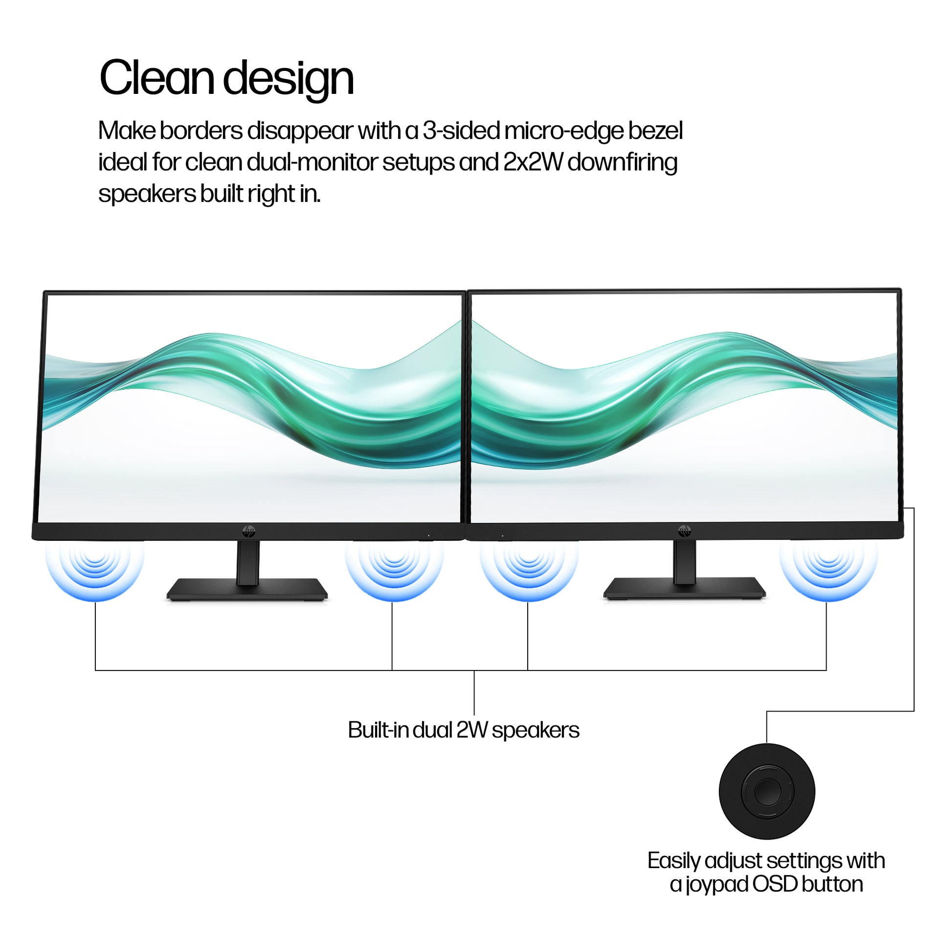 HP 322ph Series 3 Pro 21.5" Full HD Monitor IPS Panel 100Hz - Image 8
