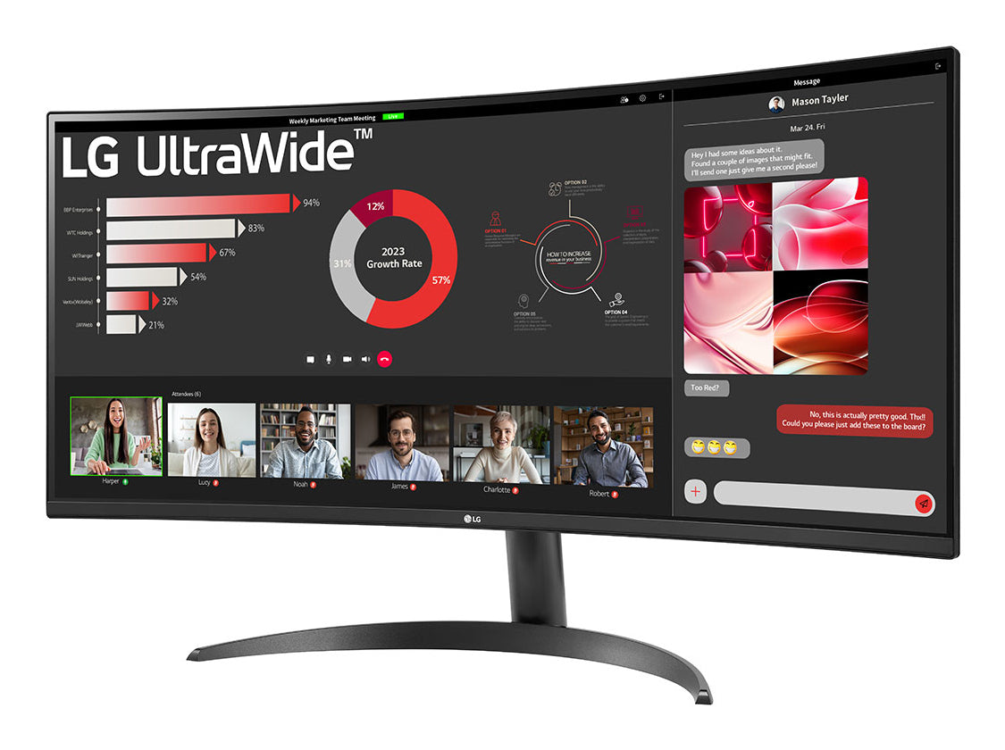 LG 34WR50QK-B 34" Wide Quad HD Monitor VA Panel 100Hz - Image 2