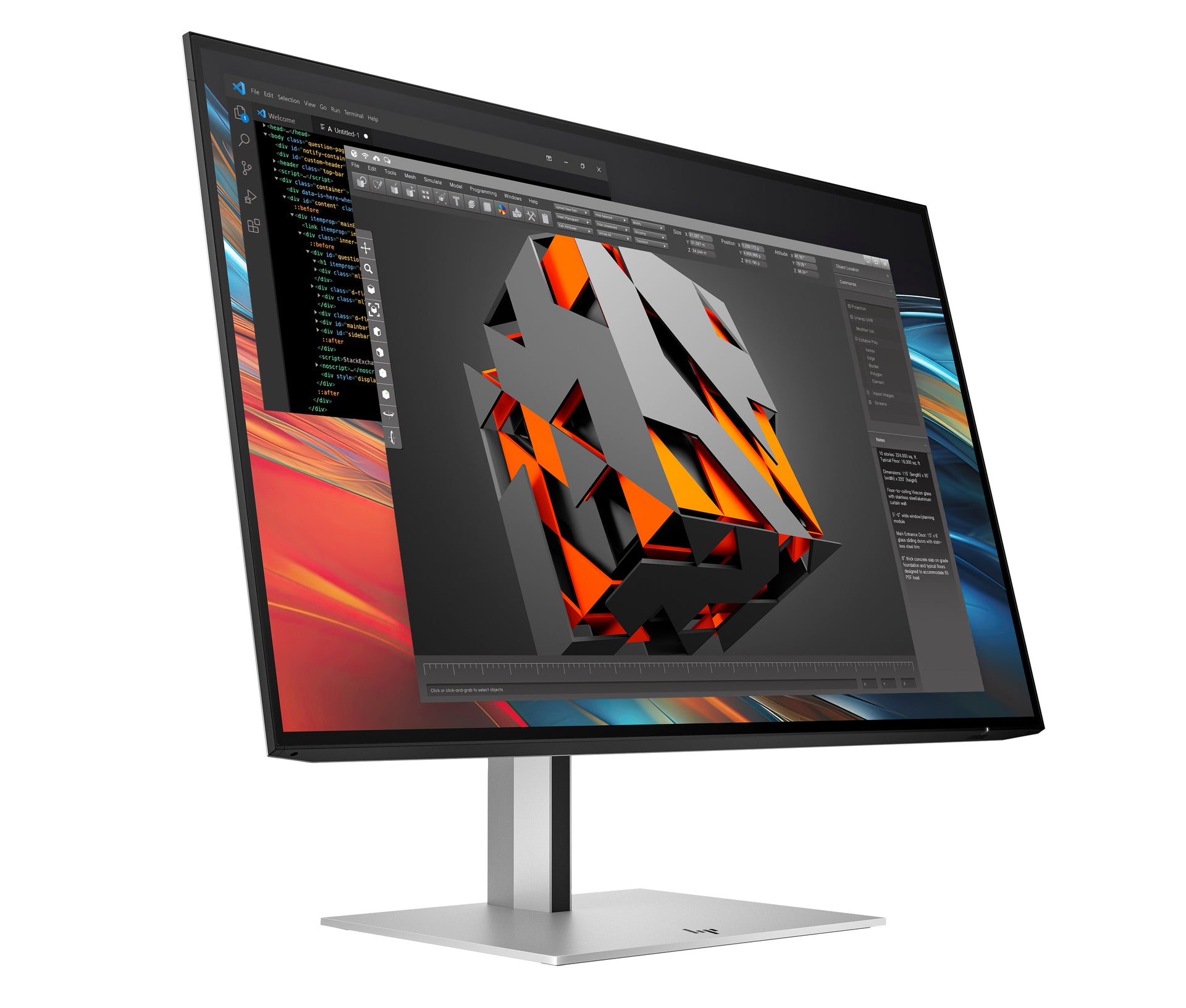 HP 724pn Series 7 Pro 24" WUXGA Monitor IPS Panel 100Hz - Image 2