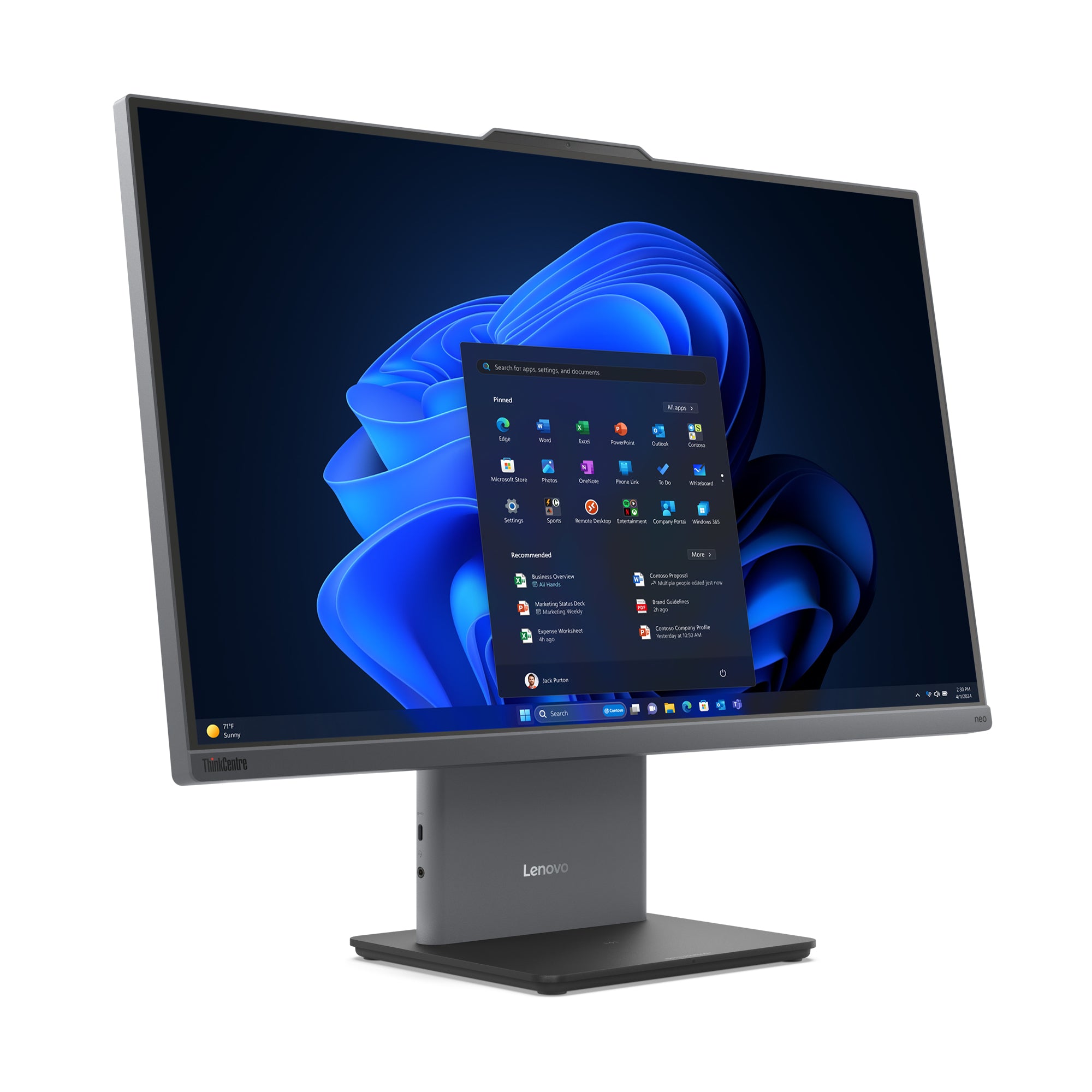 Lenovo ThinkCentre neo 50a 27 Gen 5 Intel Core i7-13620H 16GB RAM 512GB SSD Intel UHD Graphics All-in-One PC Windows 11 Pro - Image 3