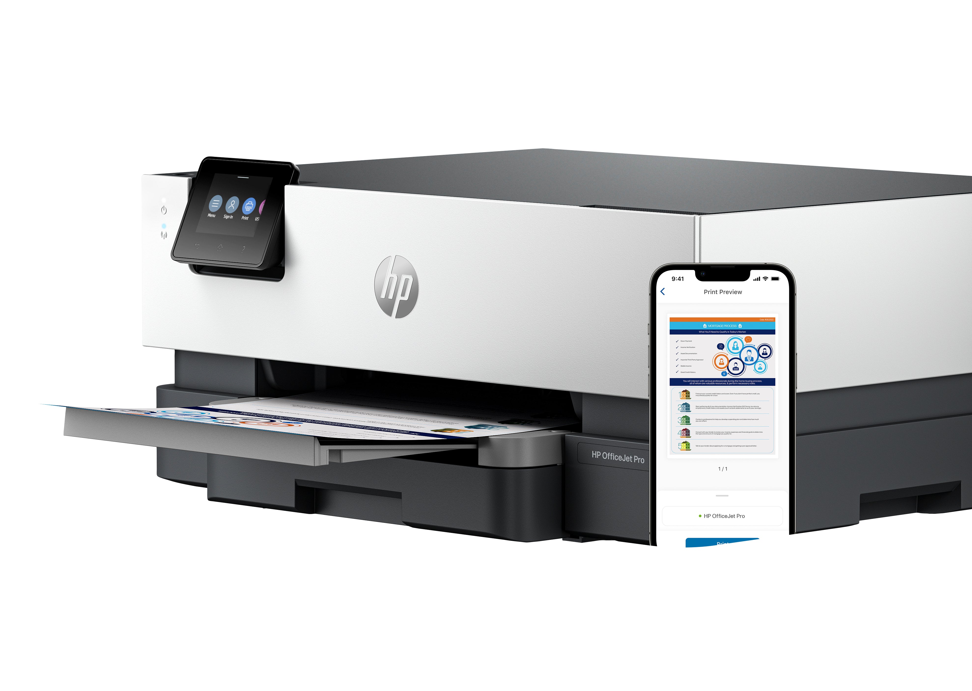 HP OFFICEJET PRO 9110B Colour Thermal Inkjet Wireless All-in-One Printer