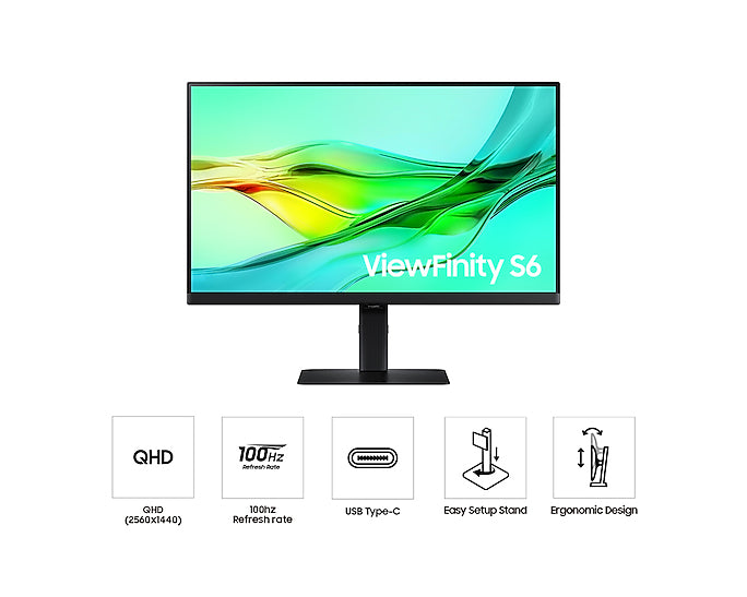 Samsung LS24D600UAUXXU 24" QHD Monitor IPS Panel 100Hz - Image 4