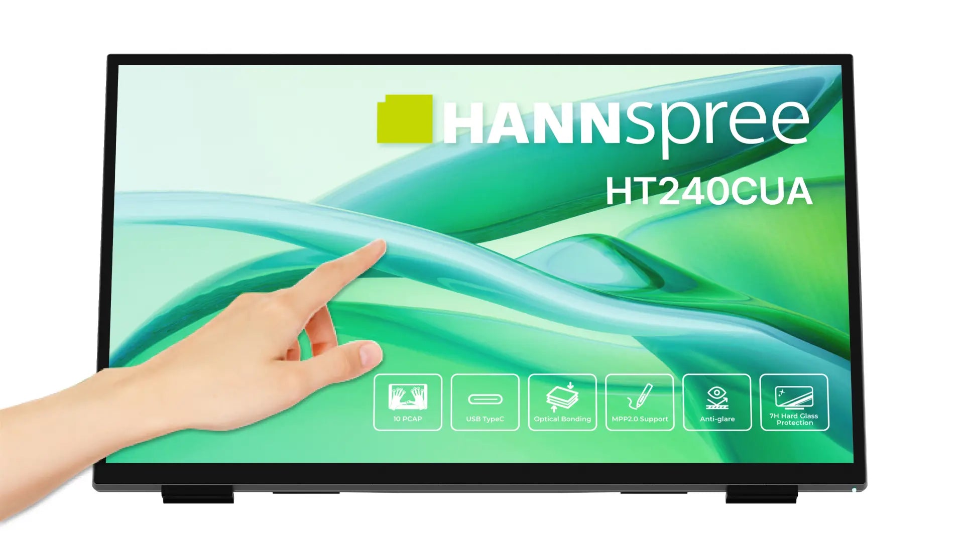 Hannspree HT240CUA 23.8″ Full HD Touchscreen Monitor, VA Panel, USB-C, 100Hz