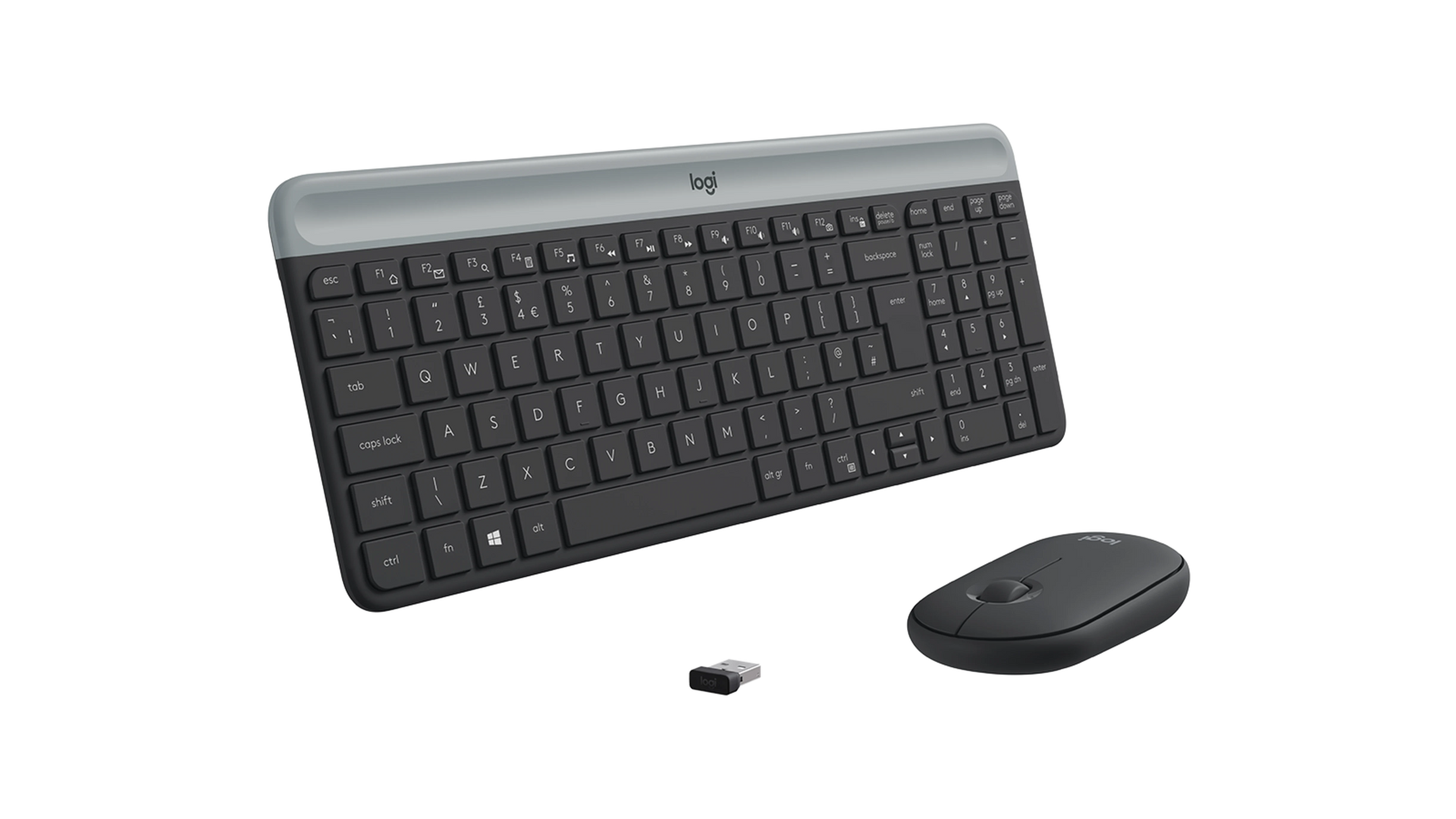 Logitech MK470 Slim Wireless Keyboard &amp; Mouse Combo UK QWERTY – Graphite - Image 4