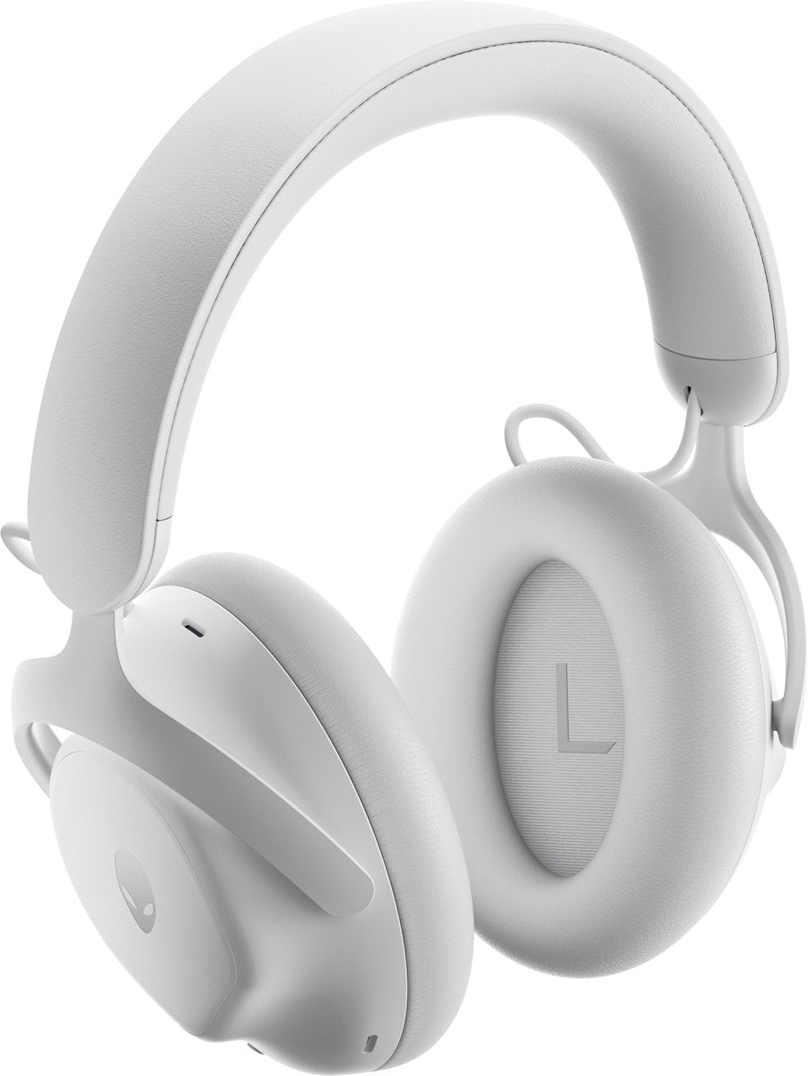 Alienware Pro HS 2.4GHz Wireless ANC Gaming Headset Detachable Boom Lunar Light